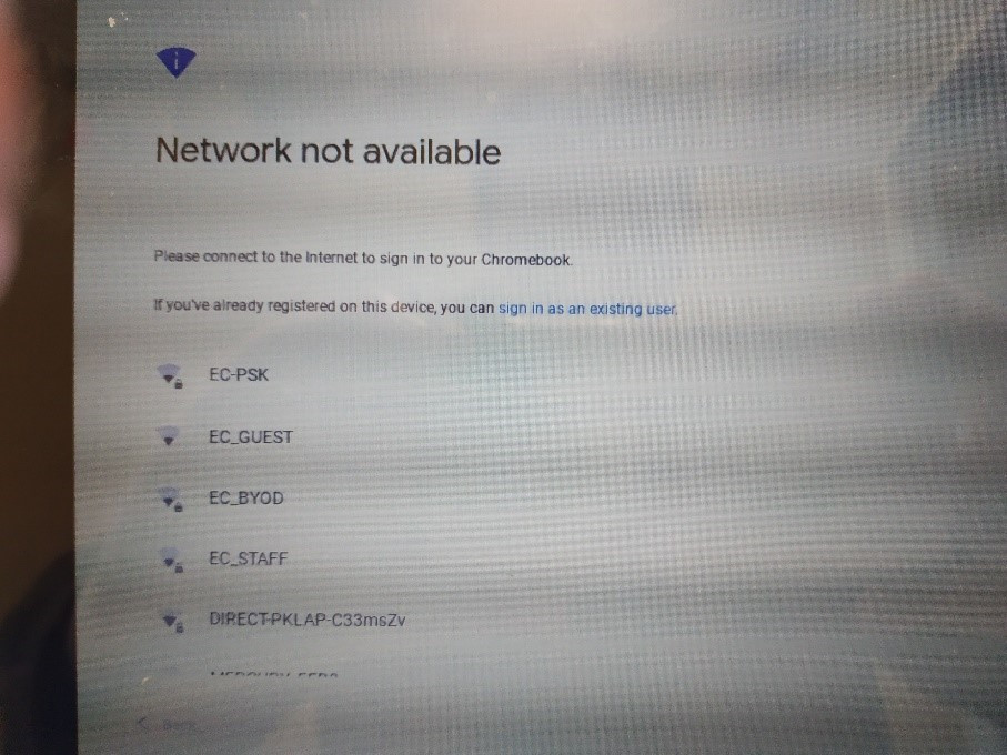 Network Not Available