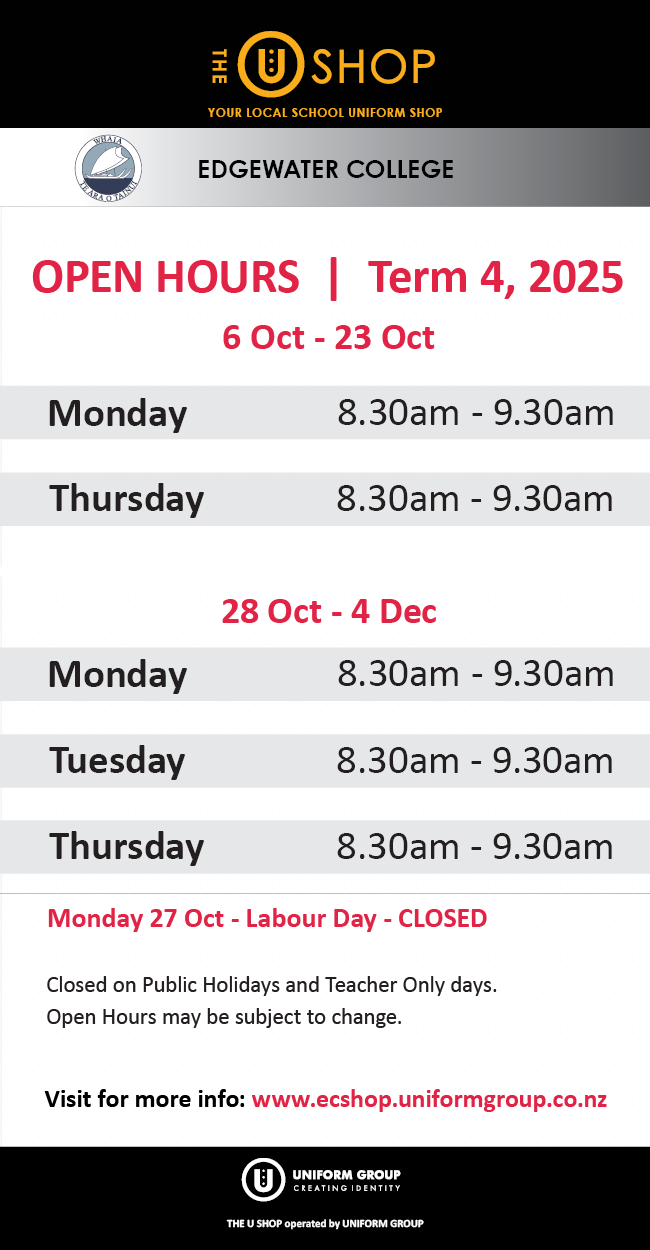 Uniform Shop   Hours 2025 T4